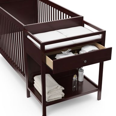 Graco Fable 4-in-1 Convertible Crib and Changer - Pebble Gray