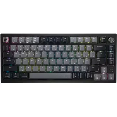 CORSAIR - K65 PLUS WIRELESS 75% RGB Mechanical Pre-Lubricated MLX Red Linear Switch Gaming Keyboard with Hot-Swappable Switches - Black/Gray