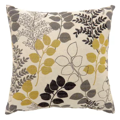 image of Contemporary Fabric 21" x 21" Throw Pillows in Yellow/Multi (Set of 2) with sku:idf-pl687l-2pk-foa