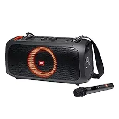 image of JBL - PartyBox On-The-Go Portable Party Speaker - Black with sku:bb21627380-bestbuy