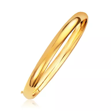 Classic Bangle in 14k Yellow Gold (6.0mm) (8 Inch)