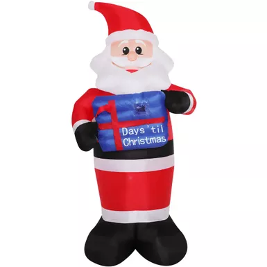 7ft Inflatable Santa Countdown with Lights