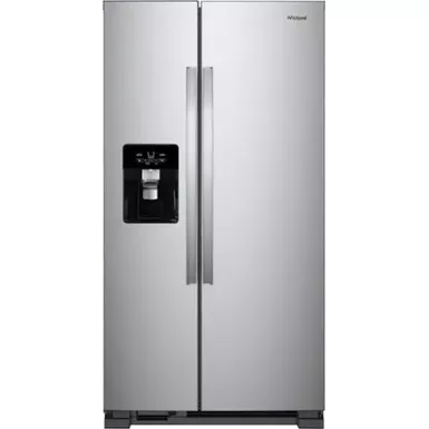 image of Whirlpool - 24.6 Cu. Ft. Side-by-Side Refrigerator - Stainless Steel with sku:wrs325sdhz-electronicexpress