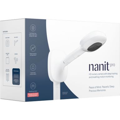 Alt View Zoom 16. Nanit - Pro Smart Baby Monitor and Wall Mount - White