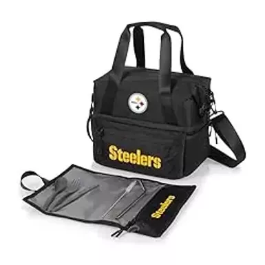image of PICNIC TIME NFL Unisex-Adult NFL Tarana Lunch Bag Cooler with Utensil Set, Lunch Box Made of Recycled Material with sku:b0cmjz5mp1-amazon
