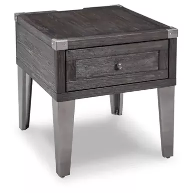 Dark Gray Todoe Rectangular End Table