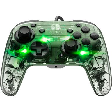 image of Afterglow - Deluxe+ Audio Wired Controller for Switch - Transparent with sku:bb21297338-6362972-bestbuy-nintendo