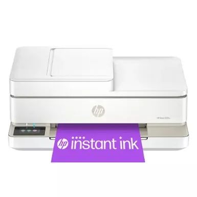 HP - Envy 6555e Wireless All-in-One Inkjet Printer with 3 months of Instant Ink included with HP+ - White