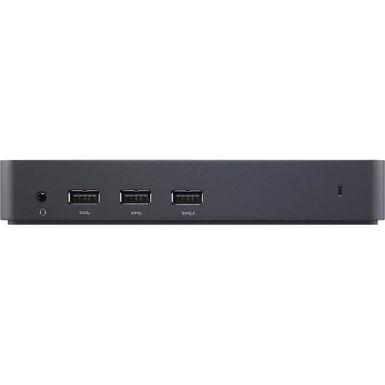 image of Dell - D3100 USB 3.0 Docking Station- HDMI - DP  - Ethernet - USB-C - USB-A - Headphone and audio output -Plug and Play - Black with sku:bb19714348-7675029-bestbuy-dell