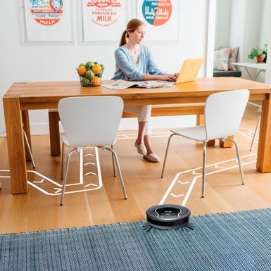 Alt View Zoom 16. Shark - ION Robot RV761, Wi-Fi Connected, Robot Vacuum with Multi-Surface Cleaning - Black/Navy Blue