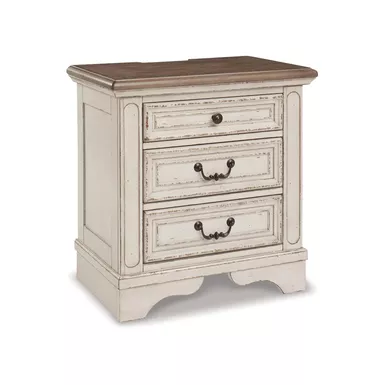 Realyn Three Drawer Night Stand