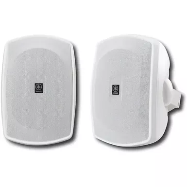 image of Yamaha - Natural Sound 6-1/2" 2-Way All-Weather Outdoor Speakers (Pair) - White with sku:bb10901711-bestbuy