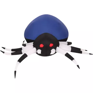 6-Ft. Wide Prelit Inflatable Spider with Disco Lights