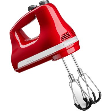 image of KitchenAid 6 Speed Hand Mixer with Flex Edge Beaters - KHM6118 - Empire Red with sku:bb21909466-6483544-bestbuy-kitchenaid