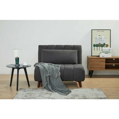image of Carson Carrington Taghusa Convertible Chair - Charcoal with sku:sialh7a4r-7qzm184z6-hwstd8mu7mbs-overstock