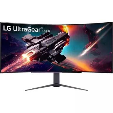 image of LG - UltraGear 45" OLED Curved WQHD 240Hz 0.03ms FreeSync and NVIDIA G-SYNC Compatible Gaming Monitor with HDR400 - Black with sku:bb22272357-bestbuy
