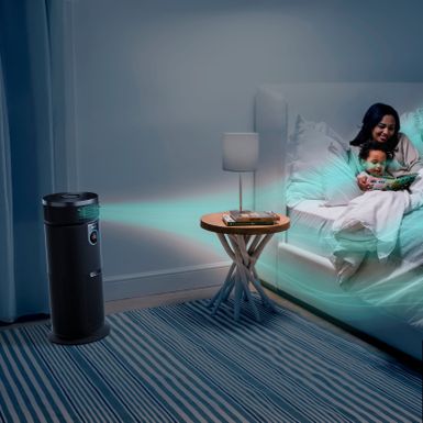 Angle Zoom. Shark - 3-in-1 Max Air Purifier, Heater & Fan with NanoSeal HEPA, Cleansense IQ, Odor Lock, for 1000 Sq. Ft - Charcoal Grey