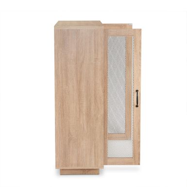 ACME Glines Shoe Cabinet in Weathered Light Oak