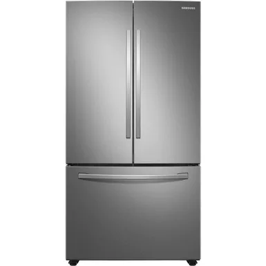 image of Samsung 28-Cu. Ft. 3-Door French Door Refrigerator, Stainless Steel with sku:rf28t5001sr-electronicexpress