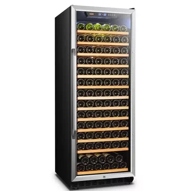 image of Lanbo Single-zone Wine Fridge (149 Bottles) - Black with sku:mxbh32miqan2vd1kkw25egstd8mu7mbs-overstock