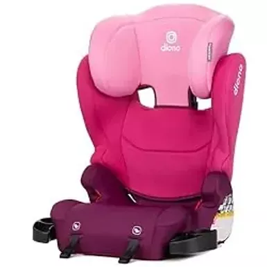 image of Diono Cambria 2XT XL, Dual Latch Connectors, 2-in-1 Belt Positioning Booster Seat, High-Back to Backless Booster with Space and Room to Grow, 8 Years 1 Booster Seat, Pink with sku:b0cythkzyr-amazon