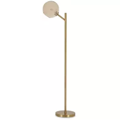 image of Amber/Gold Finish Abanson Metal Floor Lamp (1/CN) with sku:l206021-ashley
