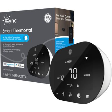image of GE - CYNC Smart Programmable Thermostat - White with sku:bb21960950-6499809-bestbuy-ge