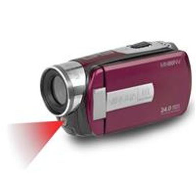 image of Minolta MN80NV 1080p Full HD 3" Touchscreen Camcorder with Nightvision, Maroon/Plum with sku:imn80nvm-adorama