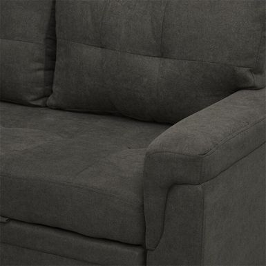 Naomi Home Laura Sectional Sleeper Sofa - Elegant L-Shaped Couch - Convertible Pull-Out Bed, Ample Storage, Sturdy Construction - Gray,...