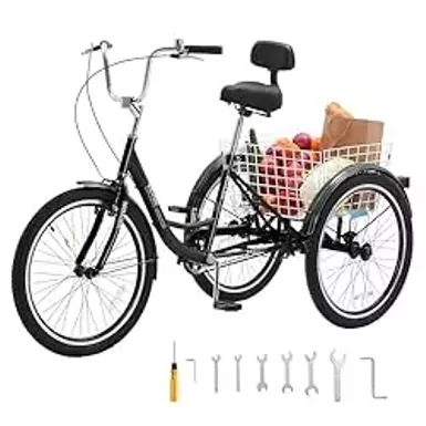 image of VEVOR Adult Tricycles Bike with sku:b0czdnj7x8-amazon