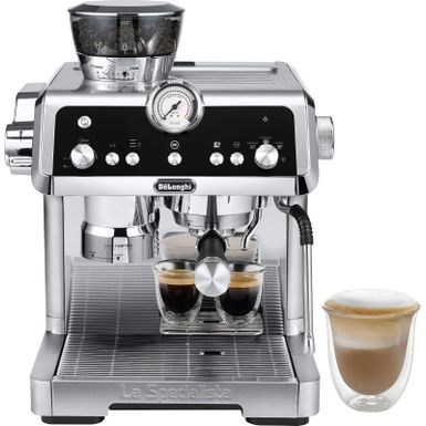 image of De'Longhi - La Specialista Prestigio Espresso Machine with Dual Heating System - Stainless Steel with sku:bb21807128-6472504-bestbuy-de'longhi