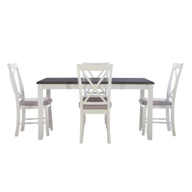Andette 5PC Dining Set Gray