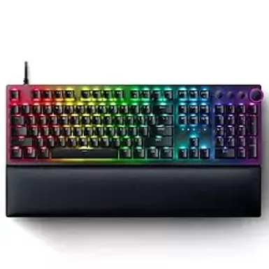 image of Razer - Huntsman V2 Full Size Wired Optical Red Linear Switch Gaming Keyboard with Chroma RGB Backlighting - Black with sku:09tk10-ingram