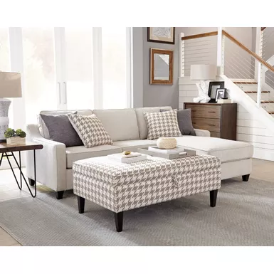 image of McLoughlin Upholstered Sectional Cream with sku:501840-coaster