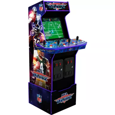 image of Arcade1Up - NFL Blitz Arcade with Riser and Lit Marquee - Multi with sku:bb22052296-bestbuy