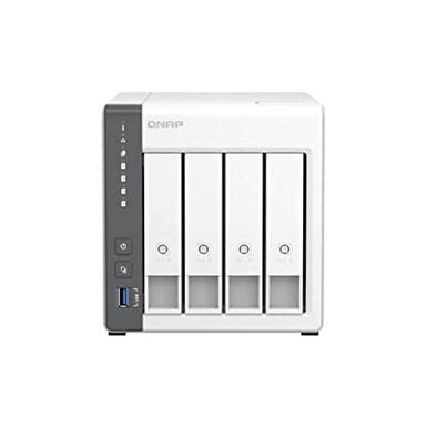 image of QNAP TS-433-4G-US 4 Bay NAS with Quad-core Processor, 4 GB DDR4 RAM and 2.5GbE Network (Diskless) with sku:b0b8m5wq1y-amazon