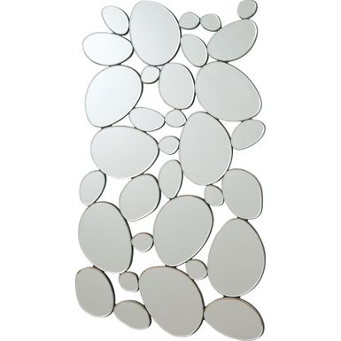 image of Pebble-Shaped Decorative Mirror Silver with sku:901791-coaster