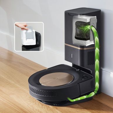 Alt View Zoom 11. iRobot - Roomba s9+ (9550) Wi-Fi Connected Self-Emptying Robot Vacuum - Java Black