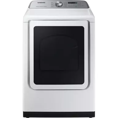 image of Samsung - 7.4 Cu. Ft. Smart Electric Dryer with Steam Sanitize+ - White with sku:bb21799584-bestbuy