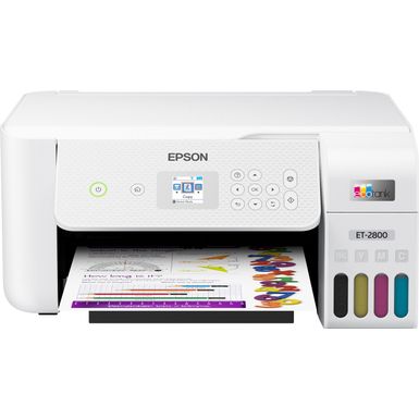 Alt View Zoom 14. Epson - EcoTank ET-2800 Wireless All-in-One Supertank Inkjet Printer - White