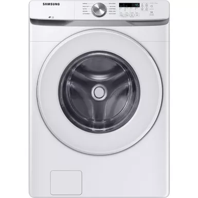 image of Samsung - 4.5 Cu. Ft. High Efficiency Stackable Front Load Washer with Vibration Reduction Technology+ - White with sku:wf45t6000aw-electronicexpress