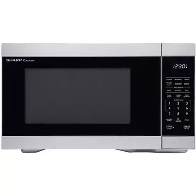image of Sharp - 1.1 cu. ft. 1000W Countertop Microwave - Stainless - Stainless Steel with sku:bb22274767-bestbuy