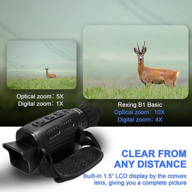 Alt View Zoom 22. Rexing - B1 Basic Digital Night Vision Monoculars Infrared Digital Camera - Black