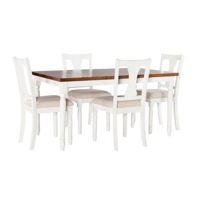 image of Harcrest 5PC Dining Set Brown with sku:pfxs1418-linon