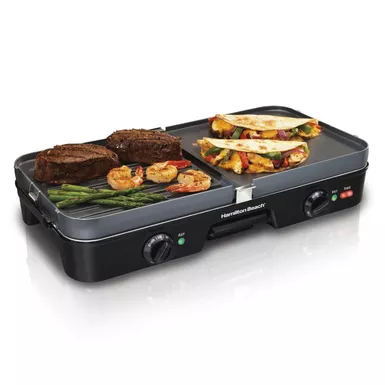 image of Hamilton Beach - 3-in-One Grill/Griddle with sku:38546-powersales