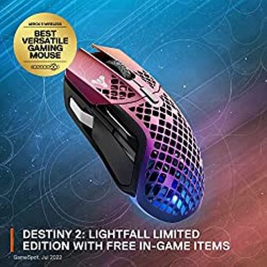 SteelSeries Aerox 5 Wireless  Destiny 2: Lightfall Edition  Lightweight 74g Gaming Mouse  18000 CPI  TrueMove Air Optical Sensor  Water...