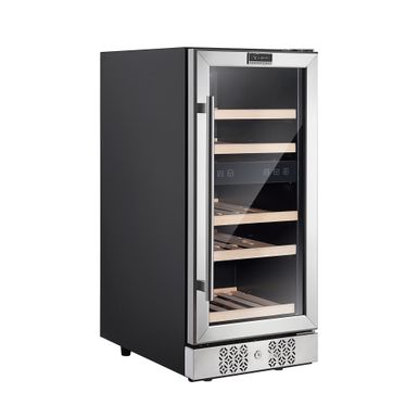 image of Empava 15 in. Dual Zone 29-Bottle Built-In and Freestanding Wine Cooler in Stainless Steel - Stainless Steel with sku:7uhgnz5xiatwbcwniywfjwstd8mu7mbs-overstock