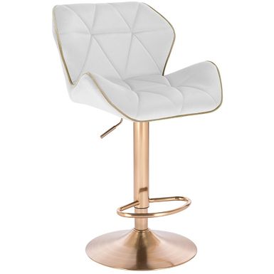 image of Modern Home Luxe Spyder Contemporary Adjustable Suede Barstool - Modern Comfortable Adjusting Height Counter/Bar Stool - White/Gold - Single with sku:4dol3-lwcr0fl8zpdjhtvwstd8mu7mbs-van-ovr
