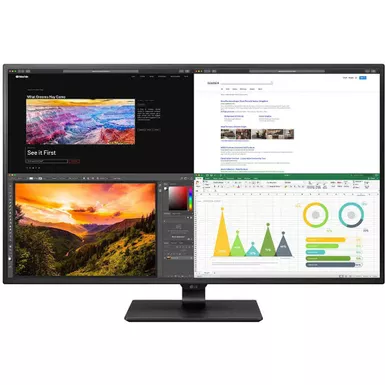 LG 43” IPS UHD 4K Monitor, Black