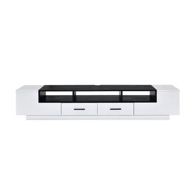 image of ACME Armour TV Stand, White & Black with sku:91275-acmefurniture